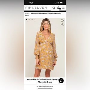 PinkBlush Maternity yellow dress